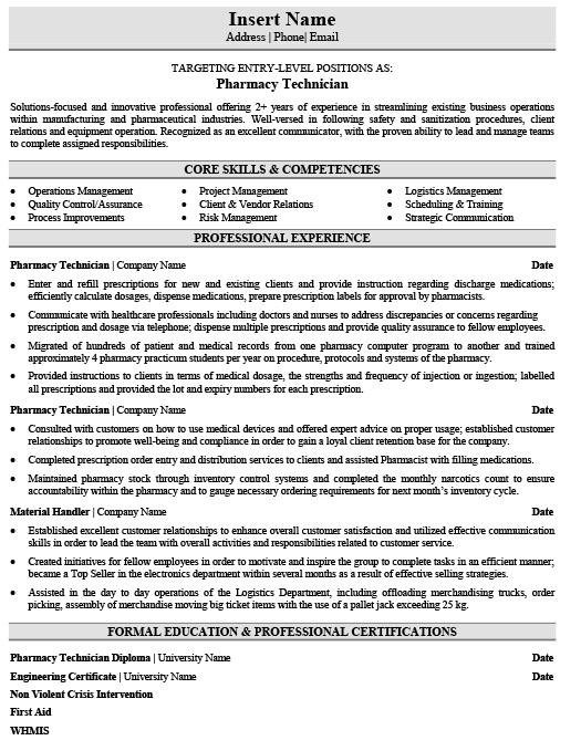 Pharmaceutical Resume Templates, Samples & Examples | Resume Templates 101